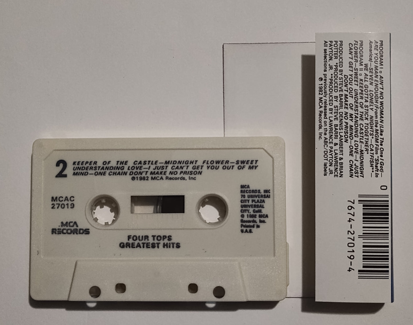Four Tops - "Greatest Hits" - CASSETTE TAPE VG+/VG+