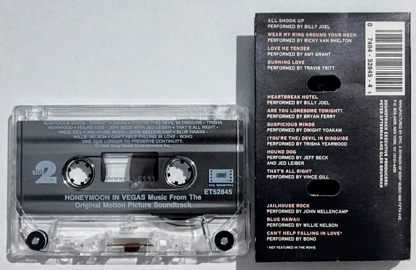 Various Artists - “Honeymoon In Vegas Soundtrack” - CASSETTE TAPE VG+/VG+