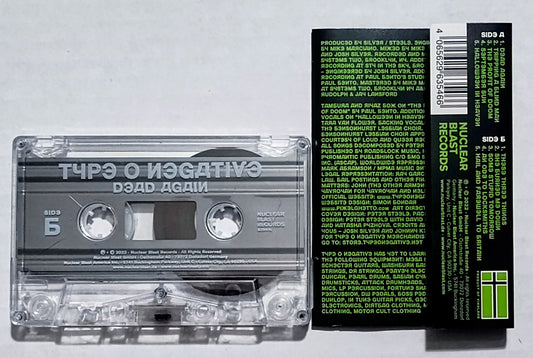Type O Negative - “Dead Again (Reissue)” - CASSETTE TAPE NM/NM (Played once!)