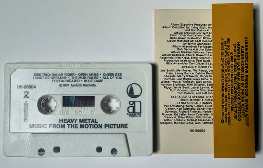 Various Artists - "Heavy Metal: Music From The Motion Picture" - CASSETTE TAPE (DOLBY) VG+/VG