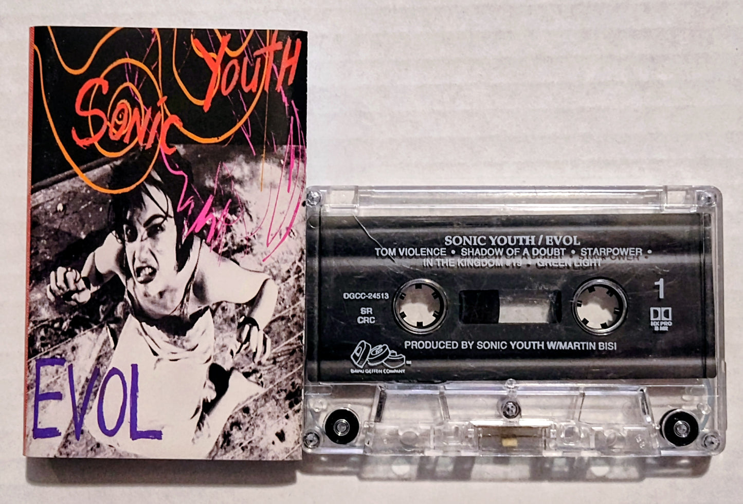 Sonic Youth - “Evol (Original)” - INDIE CASSETTE TAPE VG+/G+ (Side A has a cracked shell; Plays perfect)