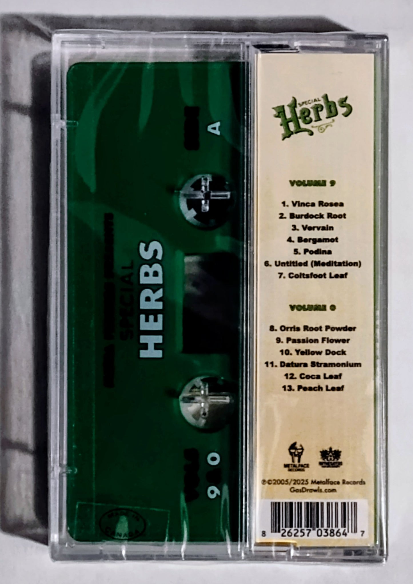 MF Doom (Metal Fingers) - "Special Herbs (Instrumentals; 5-Tape Complete Set)" - INDIE CASSETTE TAPE M/M (All Sealed; FREE SHIPPING)