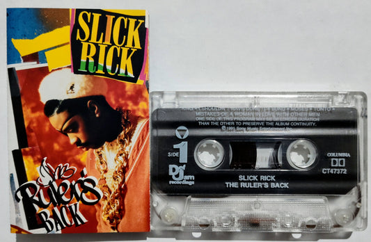 Slick Rick - “The Ruler’s Back” - CASSETTE TAPE VG+/VG+