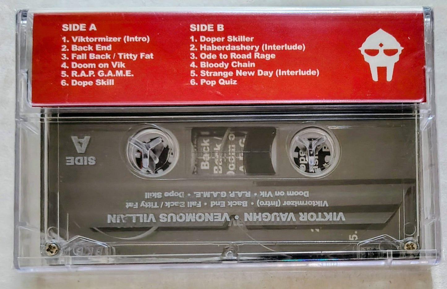 MF Doom As Viktor Vaughn - “Venomous Villain 2 (VV2)” - INDIE CASSETTE TAPE (Italy “Fan Club” Import) M/M (Sealed) [London, England]