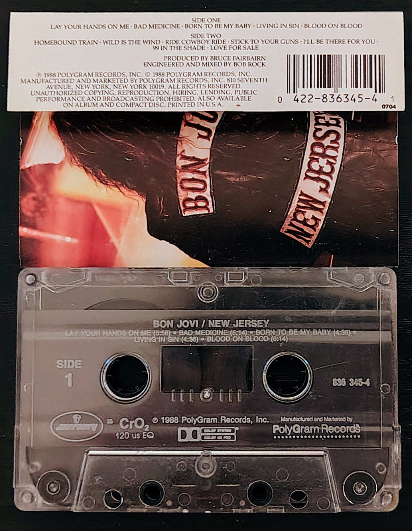 Bon Jovi - "New Jersey" - CASSETTE TAPE VG+/VG+