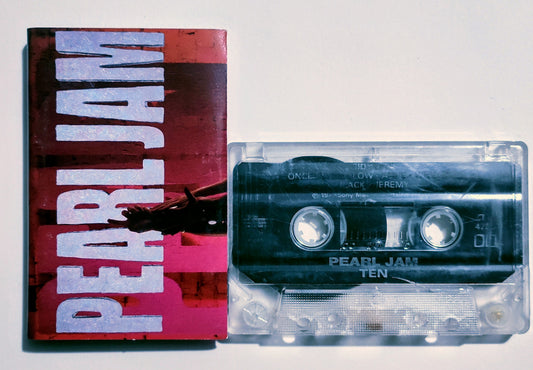 Pearl Jam - "Ten" - CASSETTE TAPE (DOLBY) VG/G+ (Cosmetic downgrade; plays perfect!)