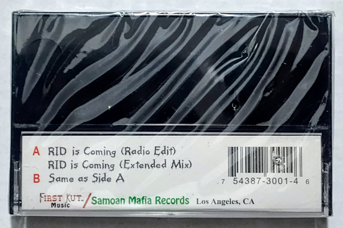 Ganxsta Rid And The Other Side - “Rid Is Coming” - CASSETTE TAPE (Single) VG+/M (Sealed; drill hole thru case and bar code)