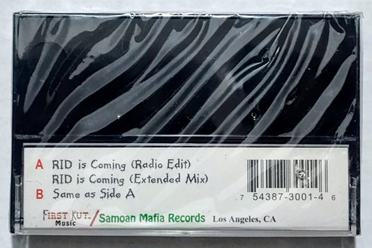Ganxsta Rid And The Other Side - “Rid Is Coming” - CASSETTE TAPE (Single) VG+/M (Sealed; drill hole thru case and bar code)
