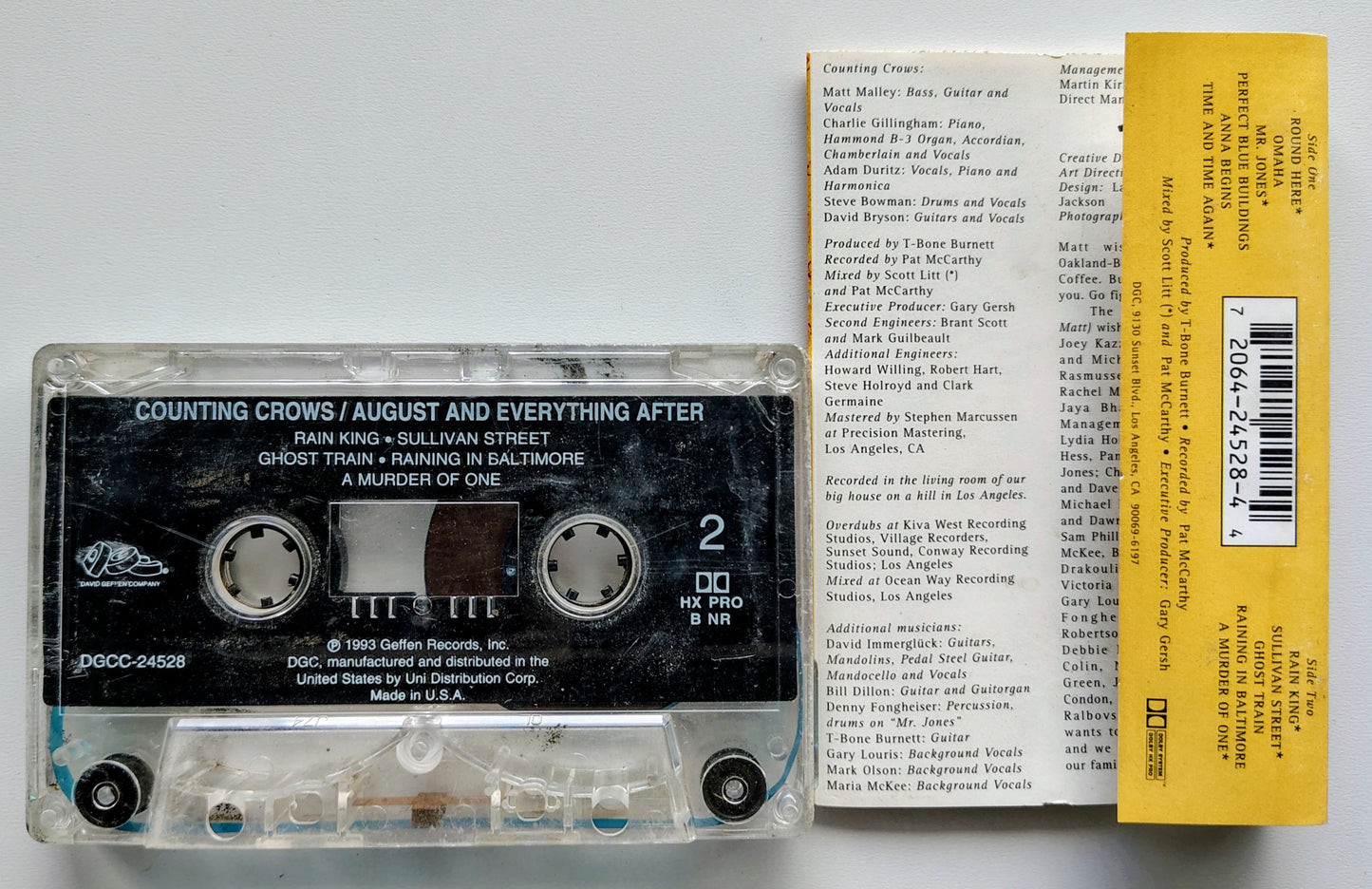 Counting Crows - “August And Everything After” - CASSETTE TAPE G+/G+ *🚨*