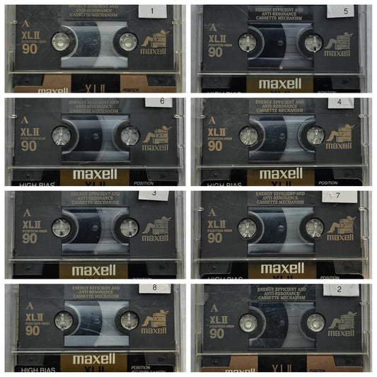 Blank - Maxell XL II Standard (90-Minute; Vintage wide-window style; grey shell; Loose/Pre-Recorded/With J-Card; No sticker labels; SOLD AS IS)