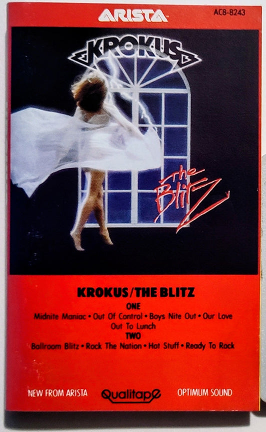 Krokus - "The Blitz " - CASSETTE TAPE (DOLBY) VG/VG+ (Lightstruck spine)