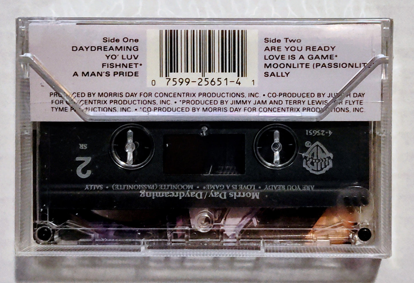 Morris Day - “Day Dreaming” - CASSETTE TAPE VG+/M (Sealed; drill hole thru spine & art)