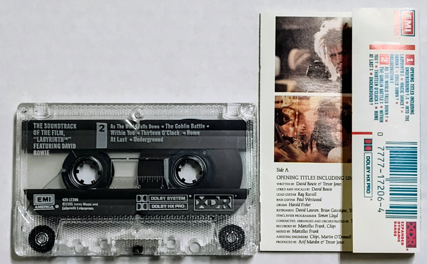 David Bowie - "Labyrinth Soundtrack” - CASSETTE TAPE VG/VG+