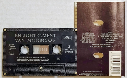 Van Morrison - “Enlightenment” - CASSETTE TAPE (Canada; black shell) VG+/VG+