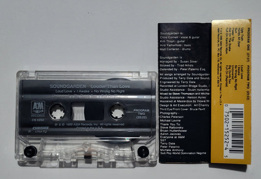 Soundgarden - "Louder Than Love" - CASSETTE TAPE (DOLBY) VG+/VG+