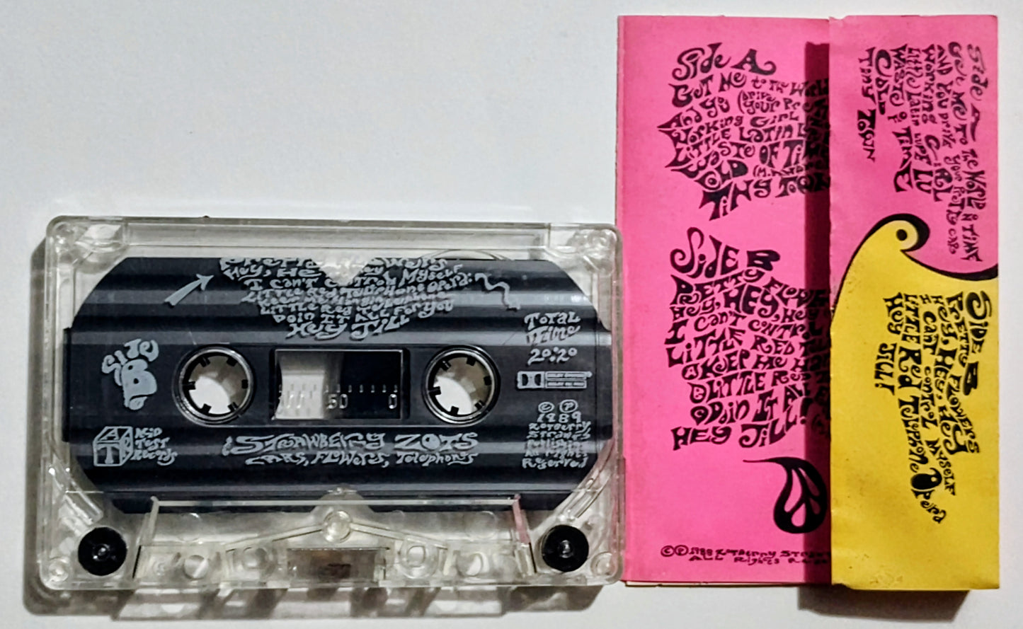 Strawberry Zots, The - "Cars, Flowers, Telephones" - CASSETTE TAPE VG/VG+