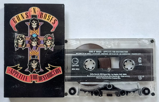 Guns N’ Roses - “Appetite For Destruction” - CASSETTE TAPE G+/VG+