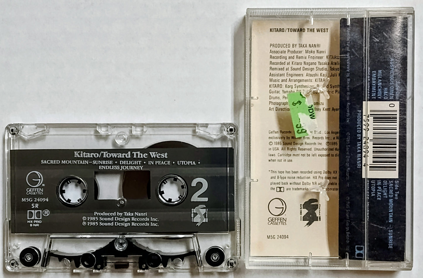 Kitaro - “Toward The West” - CASSETTE TAPE VG+/VG+ (Original Printed Case)