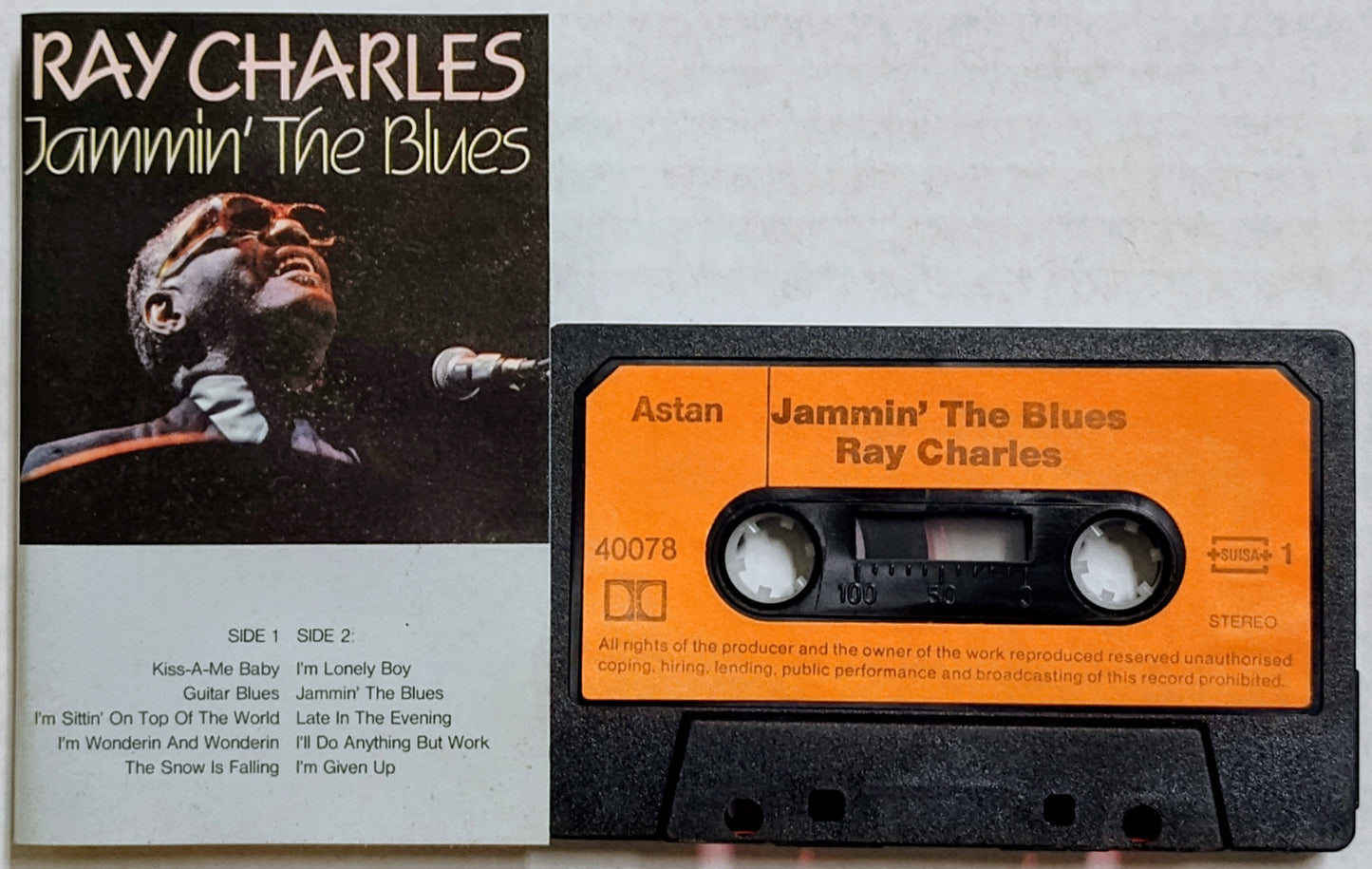 Ray Charles - “Jammin’ The Blues” - CASSETTE TAPE VG/VG+