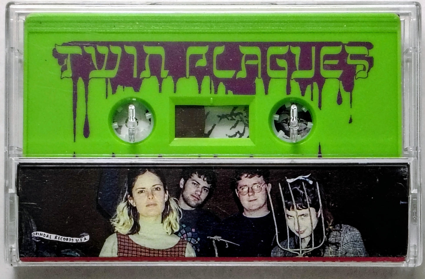 Wednesday - "Twin Plagues" - INDIE CASSETTE TAPE (Lime Green Shell) NM/NM (Personal Collection)