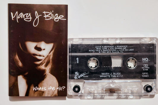 Mary J. Blige - "What's The 411?" - CASSETTE TAPE (DOLBY HX PRO B NR) VG+/VG