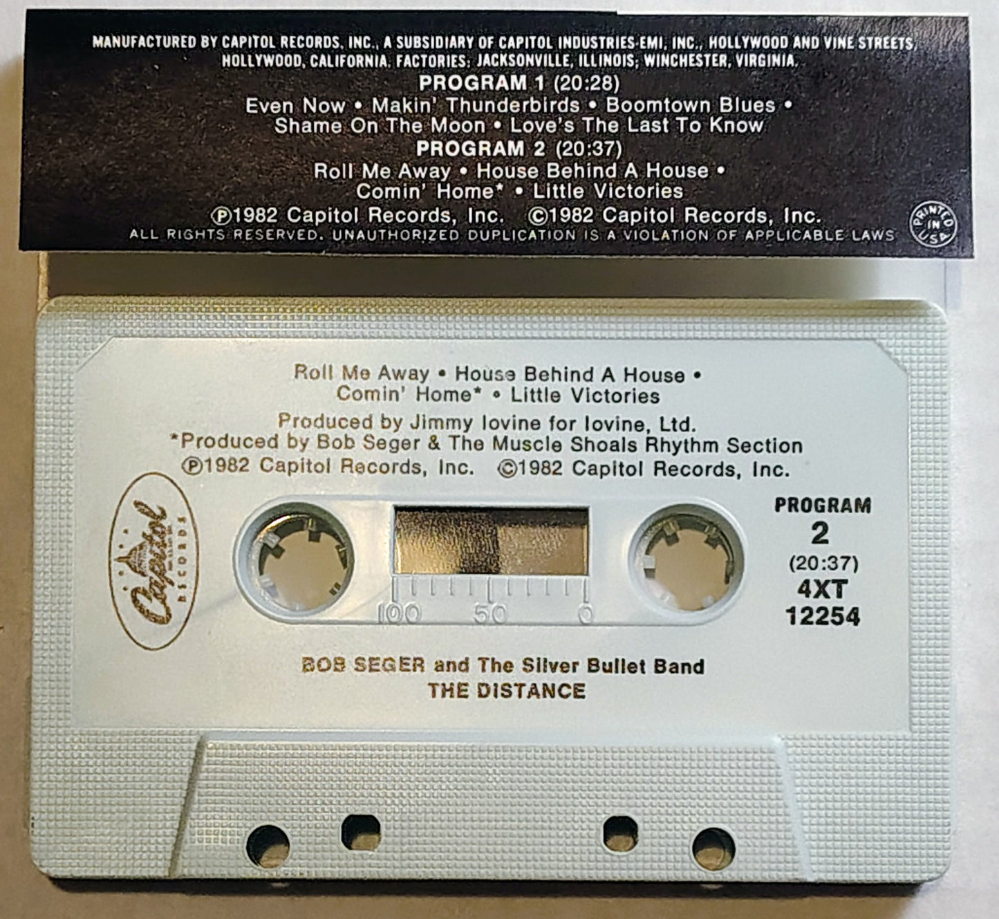 Bob Seger And The Silver Bullet Band - “The Distance” - CASSETTE TAPE VG/VG