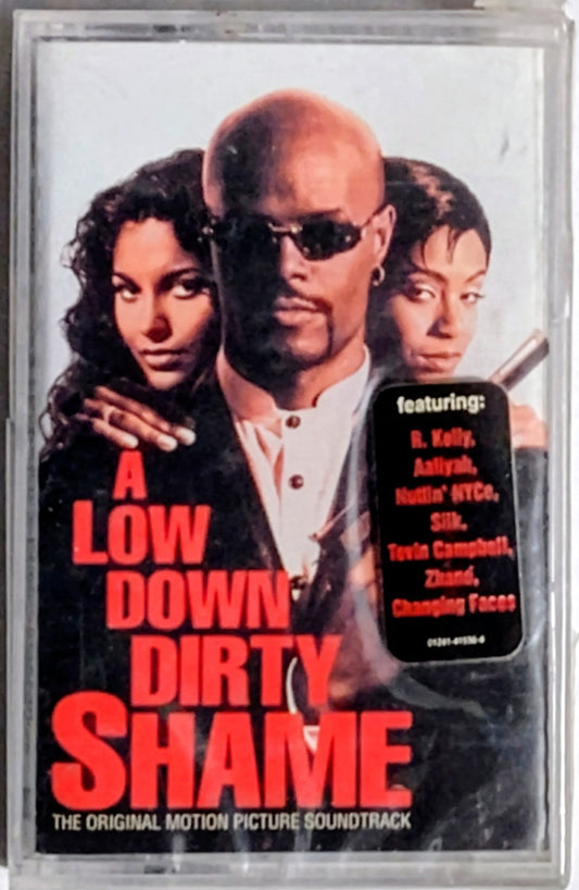 Various Artists - “A Low Down Dirty Shame Soundtrack” - CASSETTE TAPE NM/M (Sealed with hype sticker; loose/torn cellophane)