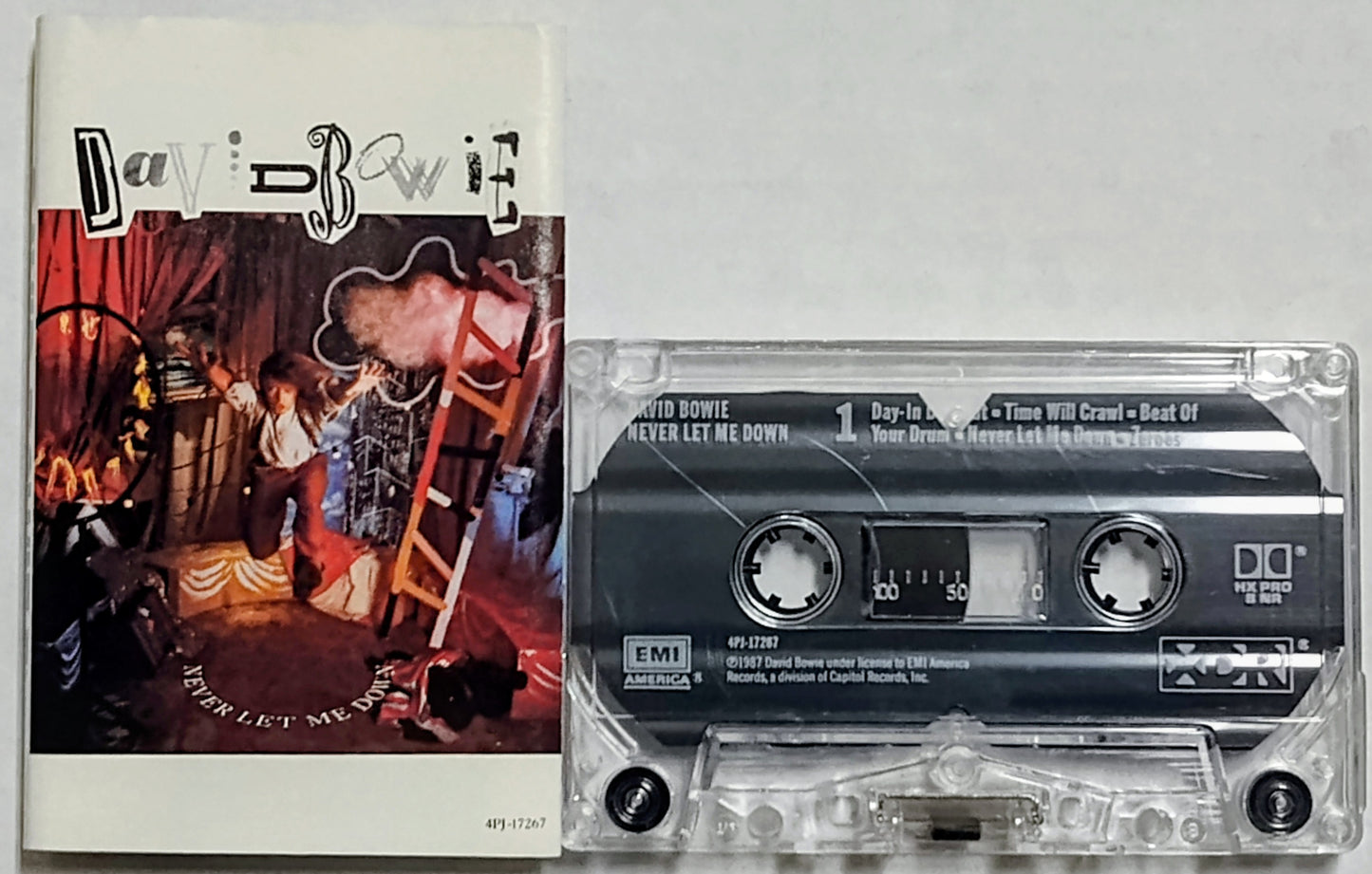David Bowie - “Never Let Me Down” - CASSETTE TAPE VG/VG