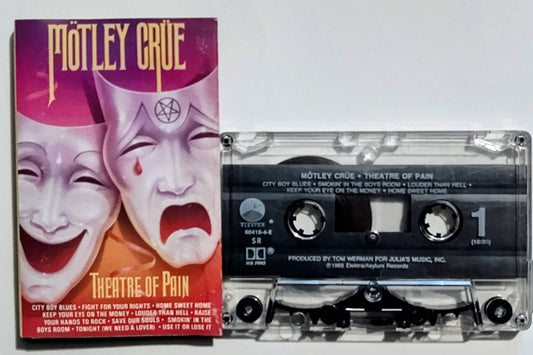 Mötley Crüe - "Theatre Of Pain" - CASSETTE TAPE (SR; DOLBY HX PRO) G+/VG