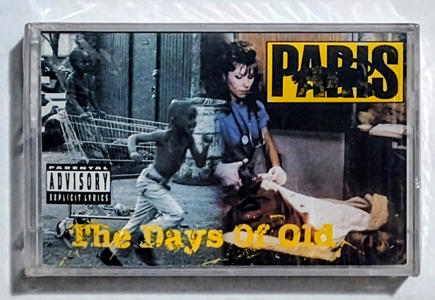 Paris - “The Days Of Old” - CASSETTE TAPE (Single) VG+/M (Sealed; large crack on back of case)