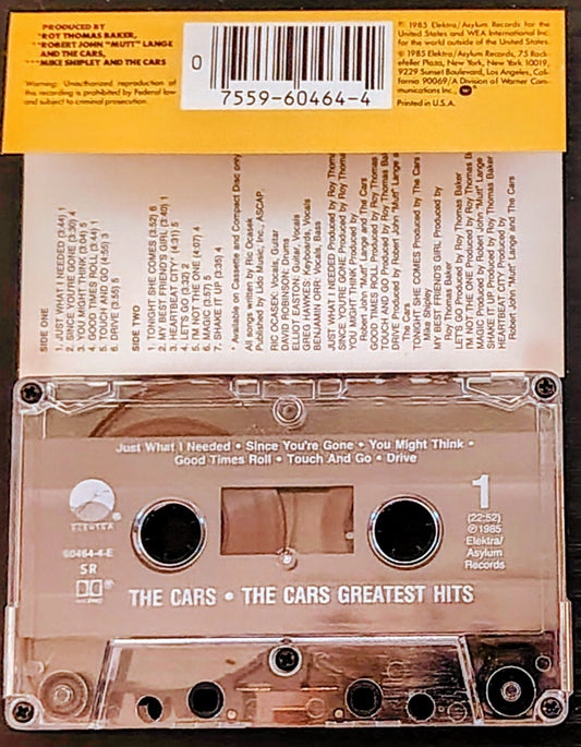 Cars, The - "Greatest Hits" - CASSETTE TAPE VG+/VG+