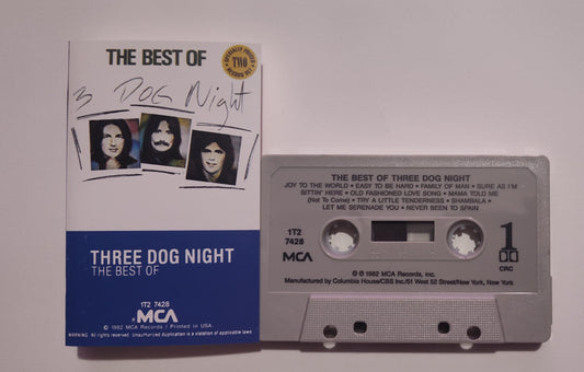 Three Dog Night - "The Best Of" - CASSETTE TAPE (DOLBY) VG+/VG+