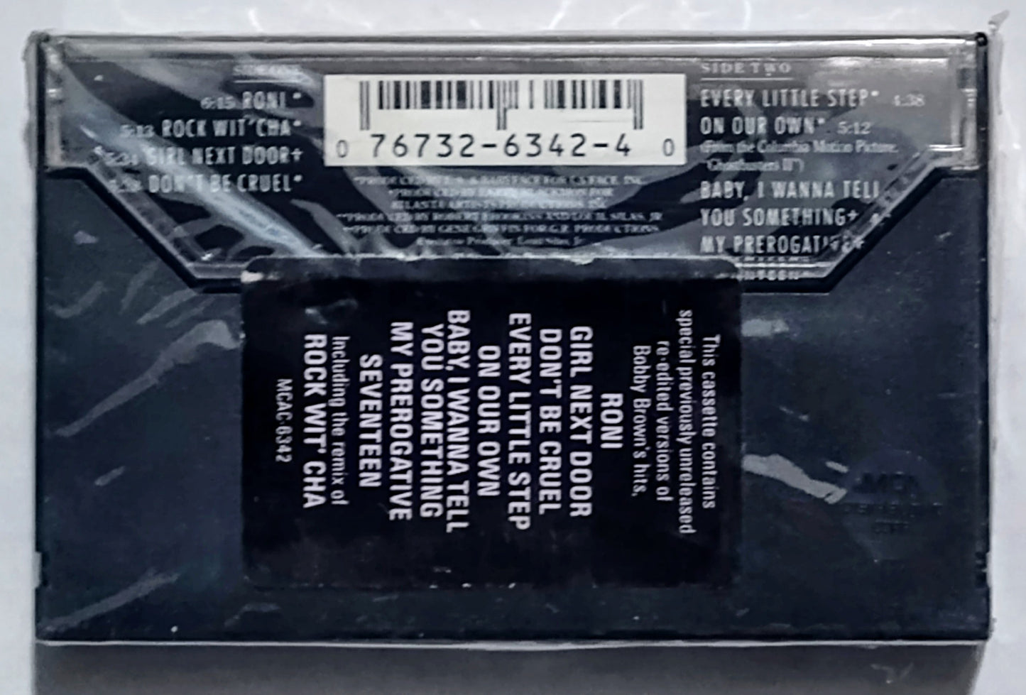 Bobby Brown - “Dance! …Ya Know It!” - CASSETTE TAPE NM/M (Sealed with hype sticker; hole in cellophane)