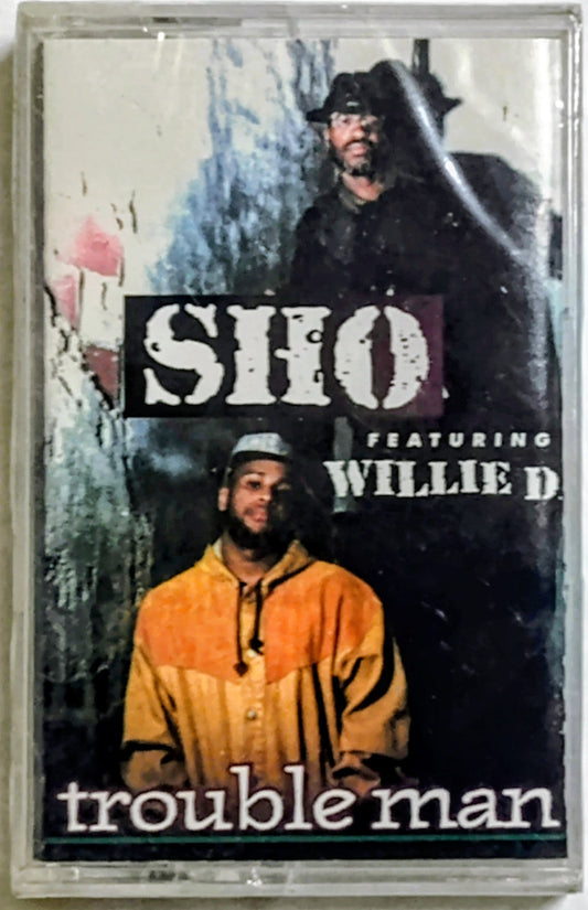 Sho Featuring Willie D - “Trouble Man” - CASSETTE TAPE NM/M (Sealed; scratchy cellophane; small tear in seal)