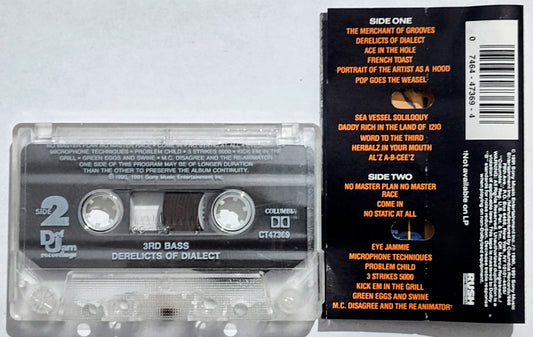 3rd Bass - “Derelicts Of Dialect” - CASSETTE TAPE VG/VG [New York, NY]