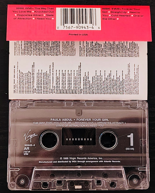 Paula Abdul - "Forever Your Girl" - CASSETTE TAPE VG+/VG+