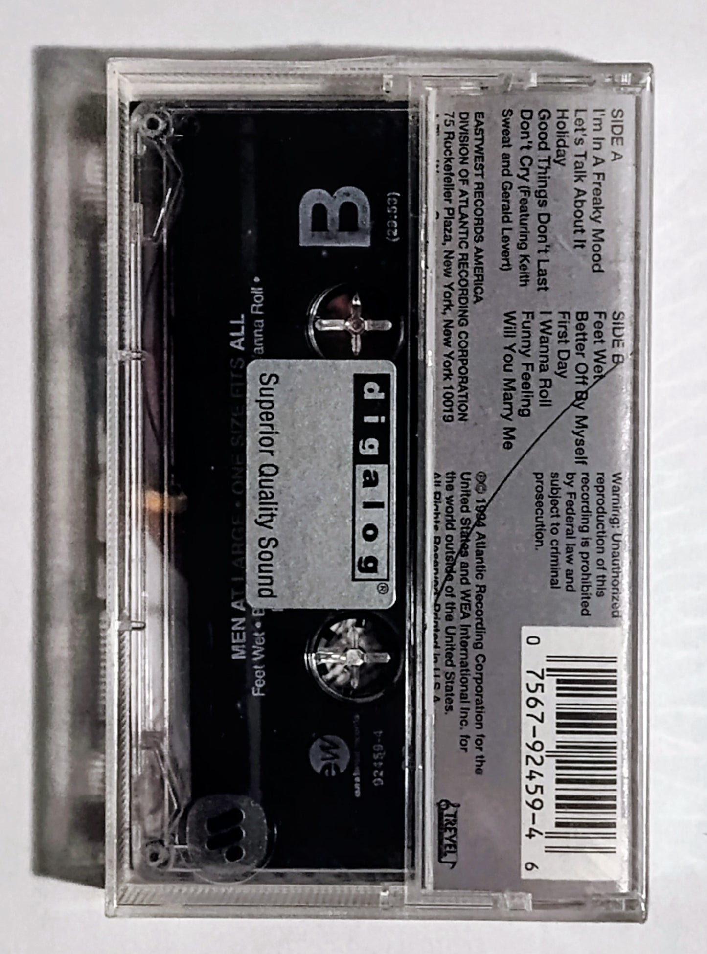 Men At Large - “One Size Fits All” - CASSETTE TAPE M/M (Sealed with hype sticker)