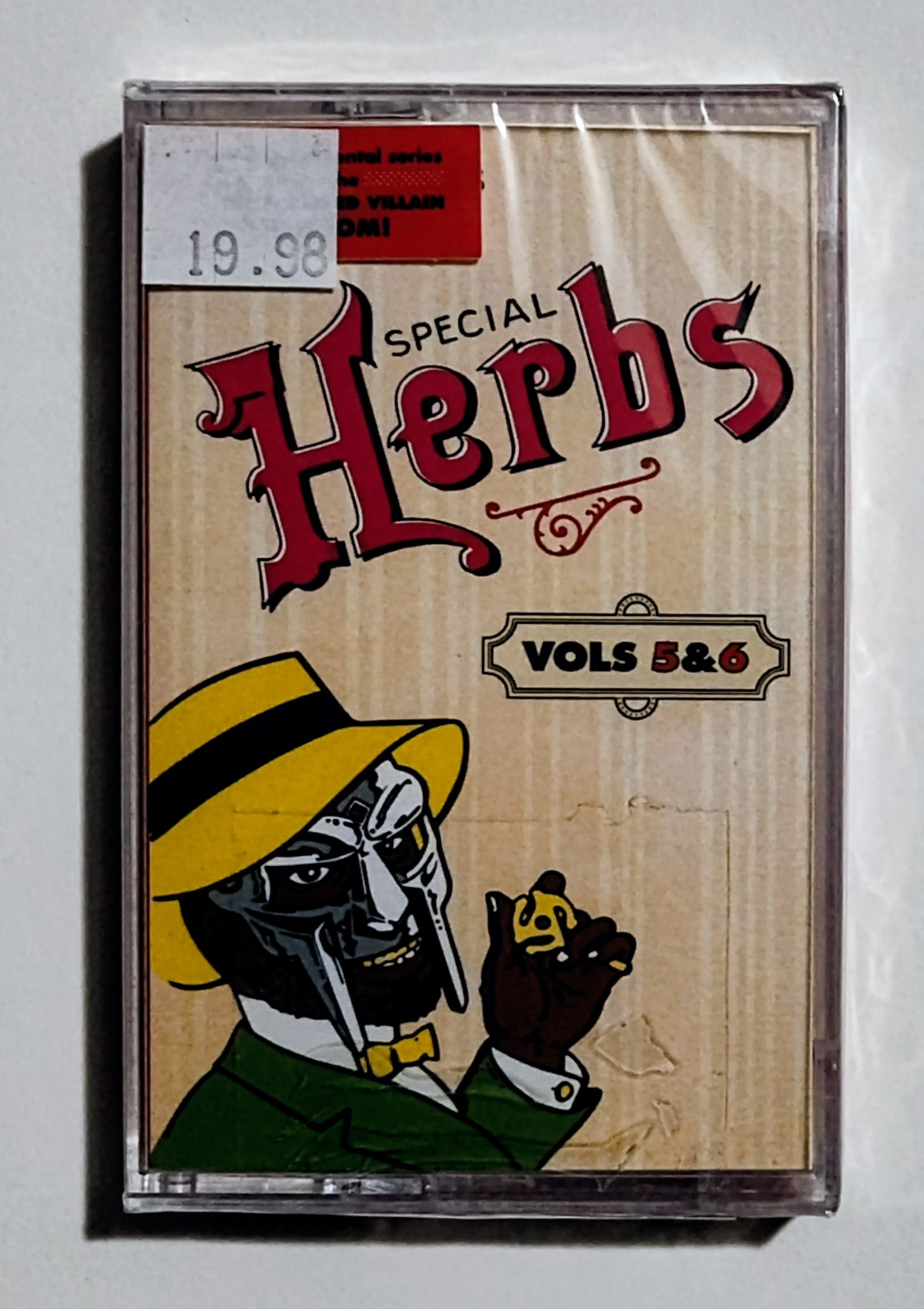 MF Doom as Metal Fingers - "Special Herbs (Instrumentals; 5-Tape Complete Set)" - CASSETTE TAPE NM/M (All Sealed; 2 tapes have cracks on back of case)