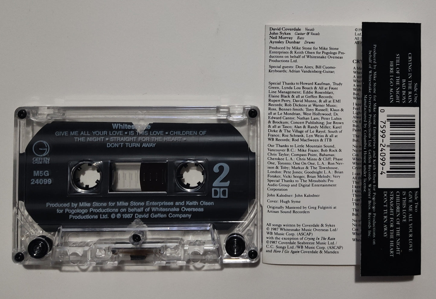Whitesnake - "Whitesnake" - CASSETTE TAPE (DOLBY) VG+/VG+