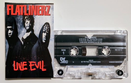 Flatlinerz - "Live Evil" - CASSETTE TAPE (DOLBY HX PRO) VG+/VG+