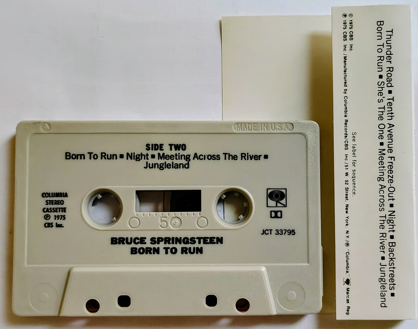 Bruce Springsteen - “Born To Run” - CASSETTE TAPE VG+/VG+