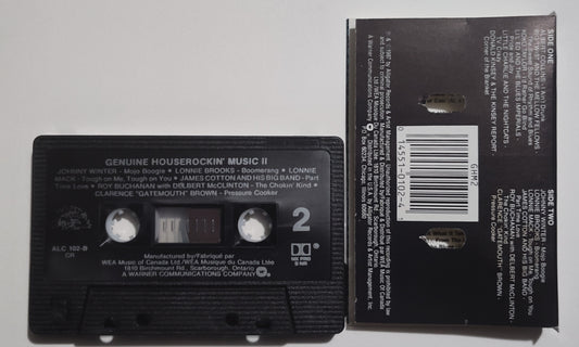 Various Artists - "Genuine House Rockin' Music II" - CASSETTE TAPE (Canada; black shell; DOLBY HX PRO B NR) VG+/VG+
