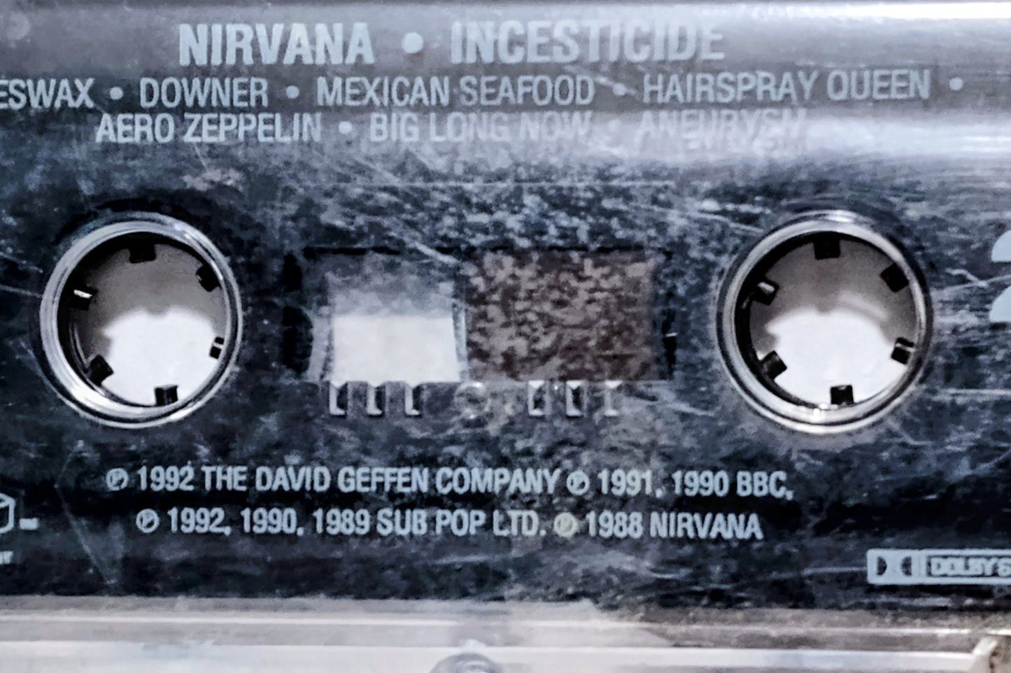 Nirvana - “Incesticide” - CASSETTE TAPE VG+/G+
