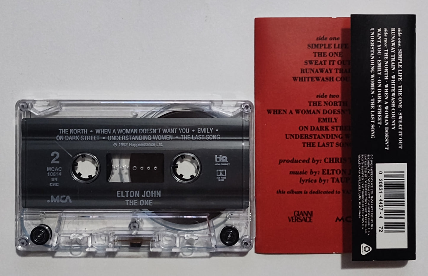 Elton John - "The One" -  CASSETTE TAPE (DOLBY HX PRO B NR) NM/VG+