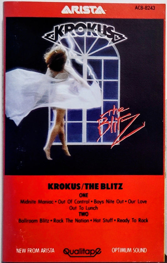 Krokus - "The Blitz " - CASSETTE TAPE (DOLBY) VG/VG+ (Lightstruck spine)