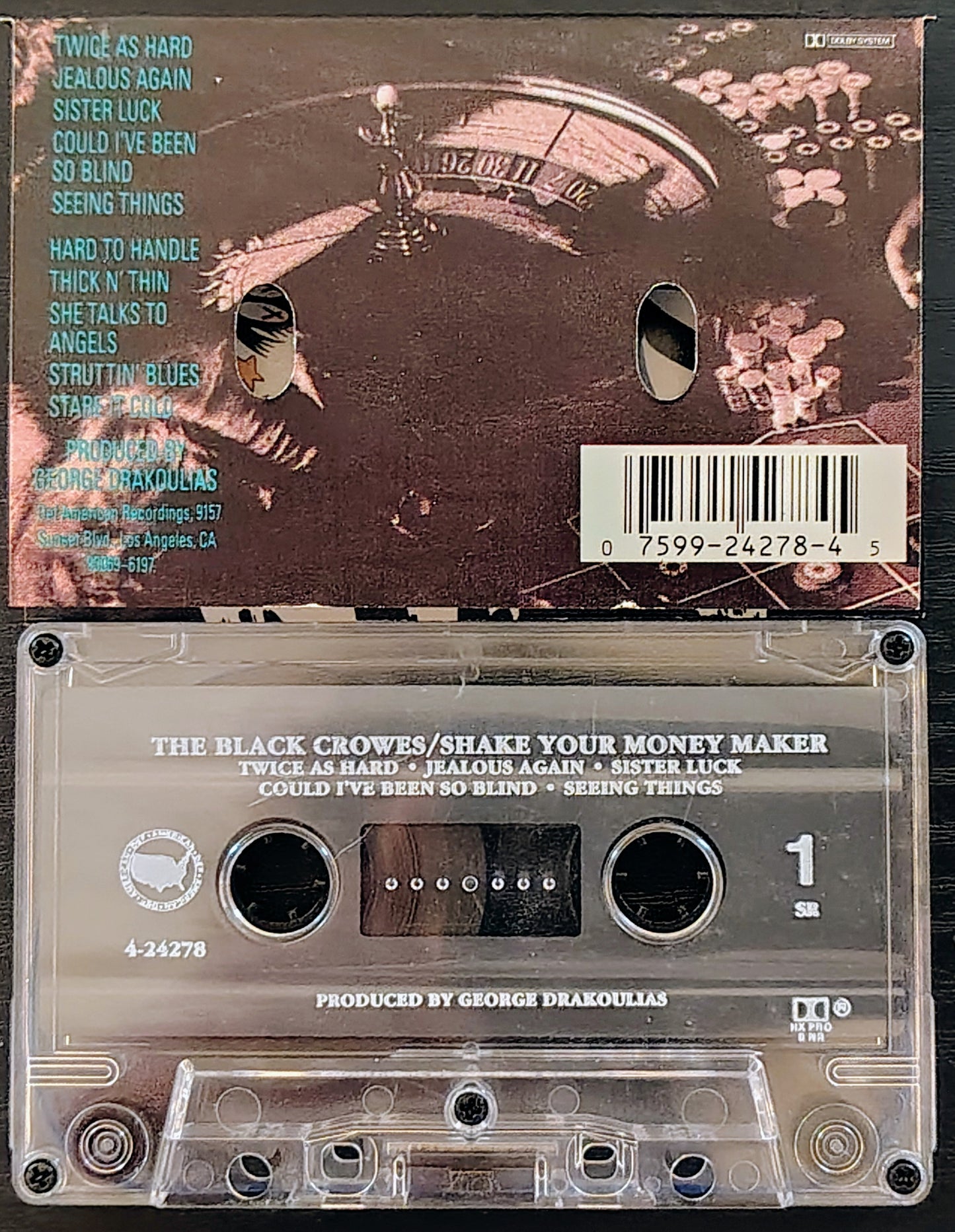 Black Crowes, The - “Shake Your Money Maker” - CASSETTE TAPE VG+/VG+ *🚨*