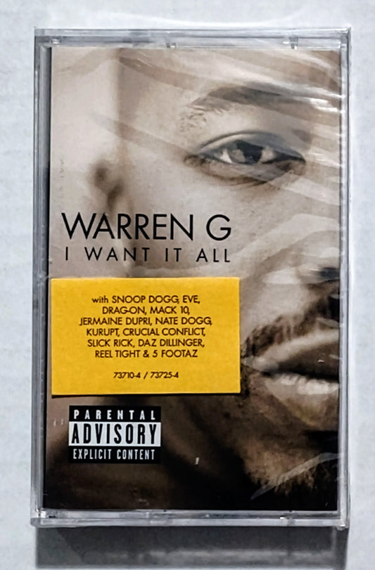 Warren G - “I Want It All” - CASSETTE TAPE M/M (Sealed with hype sticker)