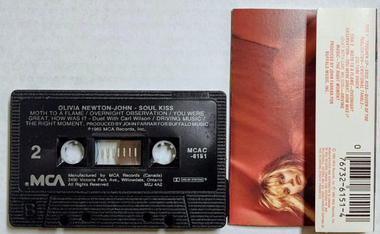Olivia Newton John - “Soul Kiss” - CASSETTE TAPE (Canada; black shell) VG+/VG+ *🌟*