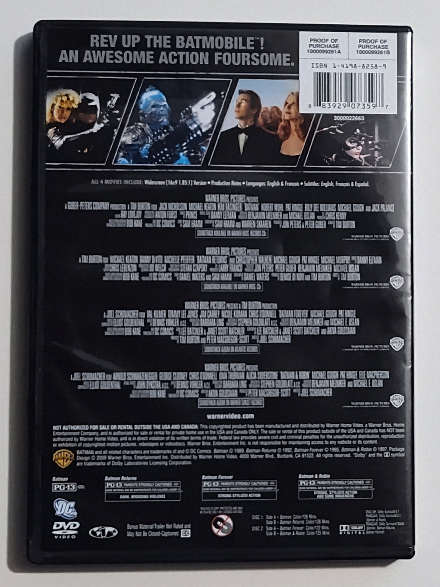 "Batman 4-Film Collection" - DVD NM/NM