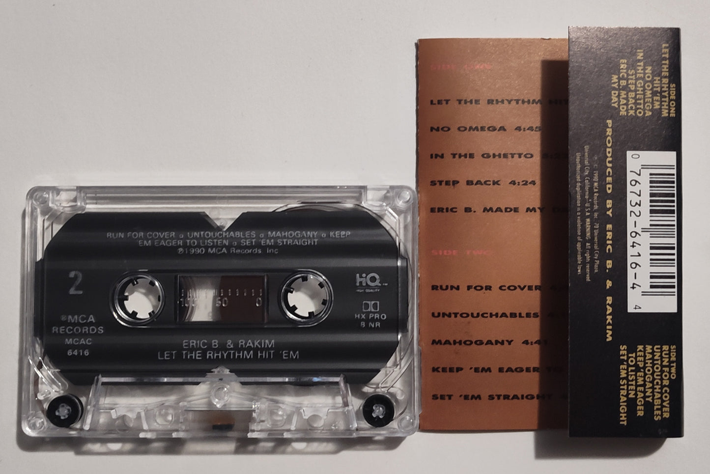 Eric B & Rakim - "Let The Rhythm Hit 'Em" - CASSETTE TAPE (DOLBY HX PRO B NR) VG+/VG+